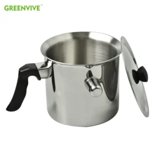 Bee Wax Melting Pot Stainless Steel Pouring Pot Silver Beekeeping Melting Equipment Set Melting Tank Beekeeper Beekeeping Tool