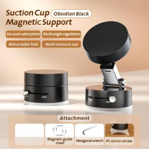 Foldable Mobile Phone Holder Vacuum Suction Cup Holder Magnetic Car Phone Holder For IPhone/ Android Phone Accessories