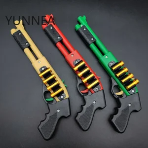 Mini Sprinkler 8 Series Plastic+Alloy Rubber Band Gun Miniature Model Decoration Toy Soft Spring Gun KEYCHAIN