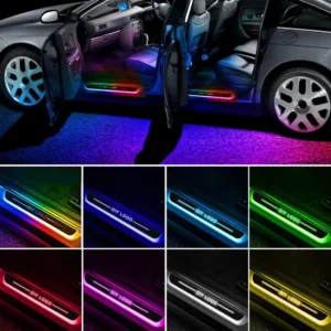Customized Car Door Sill Light LED Welcome Pedal Projector Threshold Lamp For SKODA OCTAVIA FABIA KODIAQ KAMIQ YETI RAPID Superb