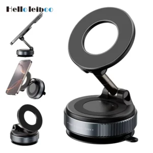 New Universal Silicone Suction Cup Car Phone Holder Stand 360° Rotation Magnetic Windshield Car Dashboard Mobile Phone Holder